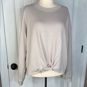 LOFT Light Beige Knotted Sweatshirt Size XL NWT